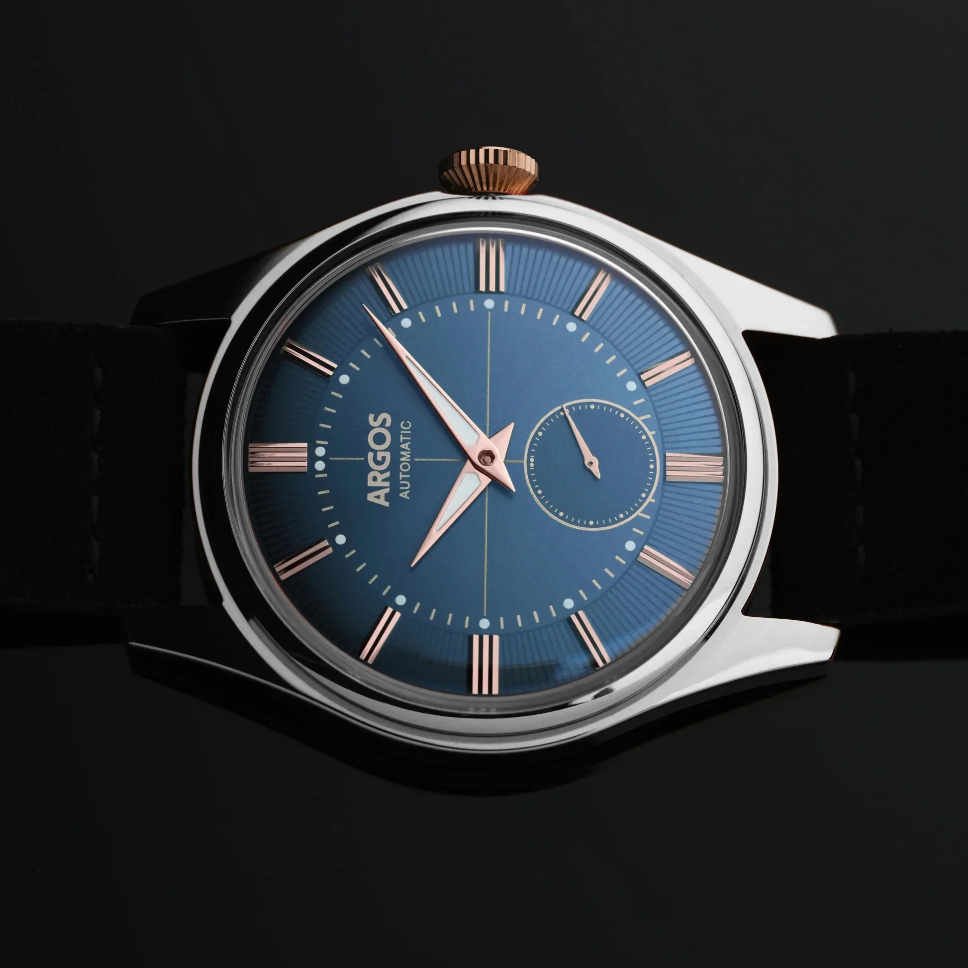 Apollo III - Constellation Blue Rose Gold Two Tone Leather - Image 5