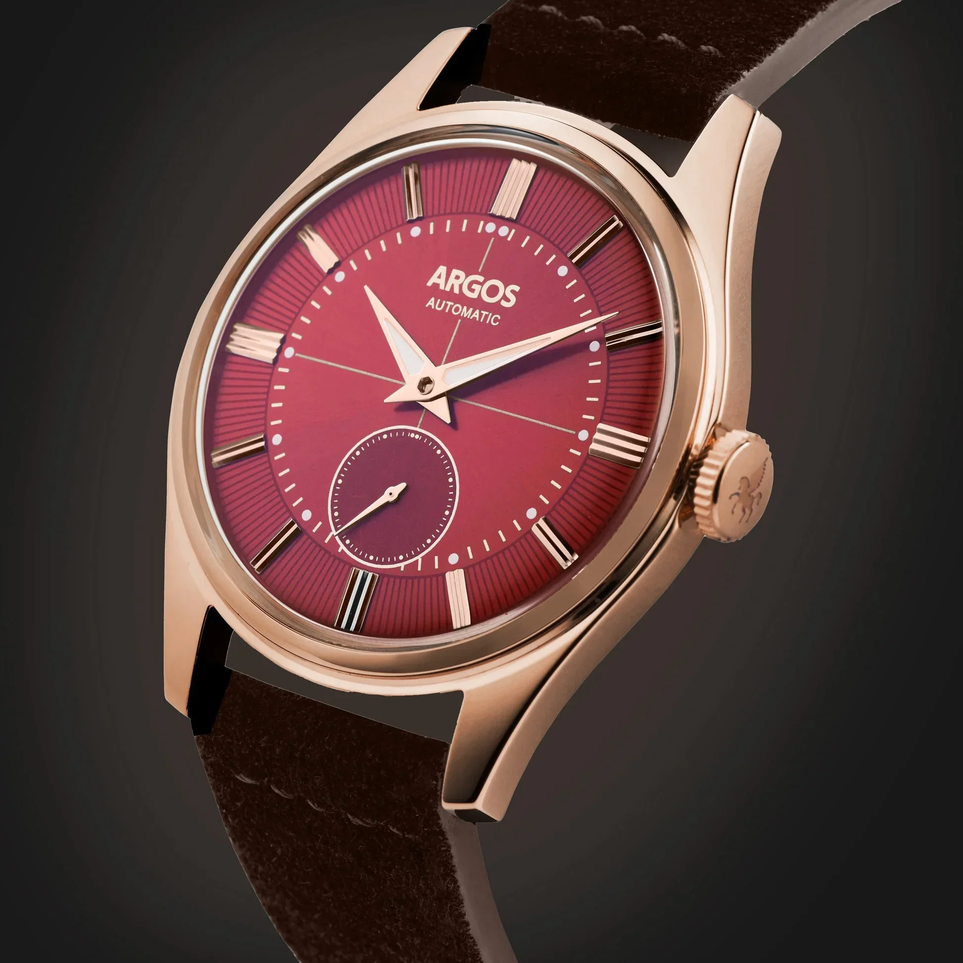 Apollo III - Wine Red Rose Gold Leather - Image 4