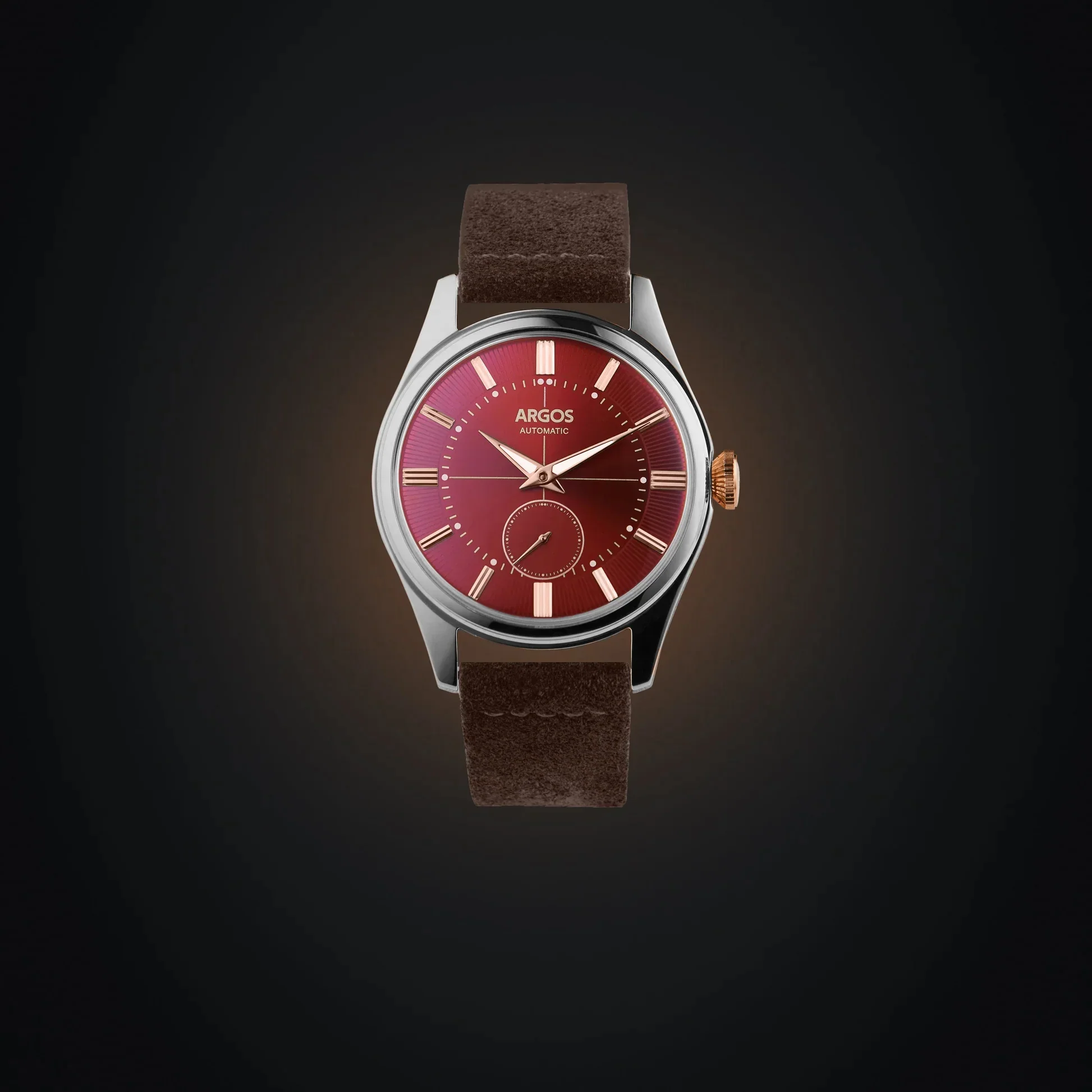 Apollo III - Wine Red Rose Gold Two Tone Leather - Image 3