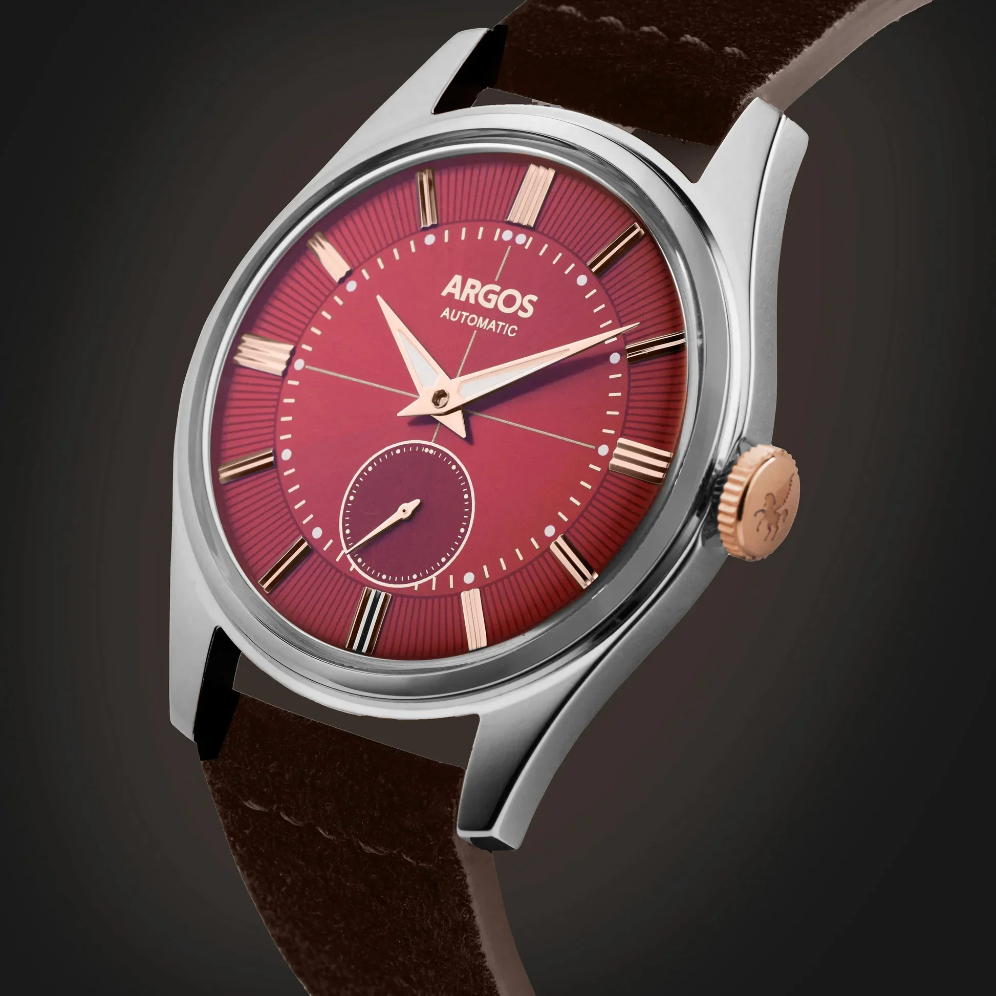 Apollo III - Wine Red Rose Gold Two Tone Leather - Image 4
