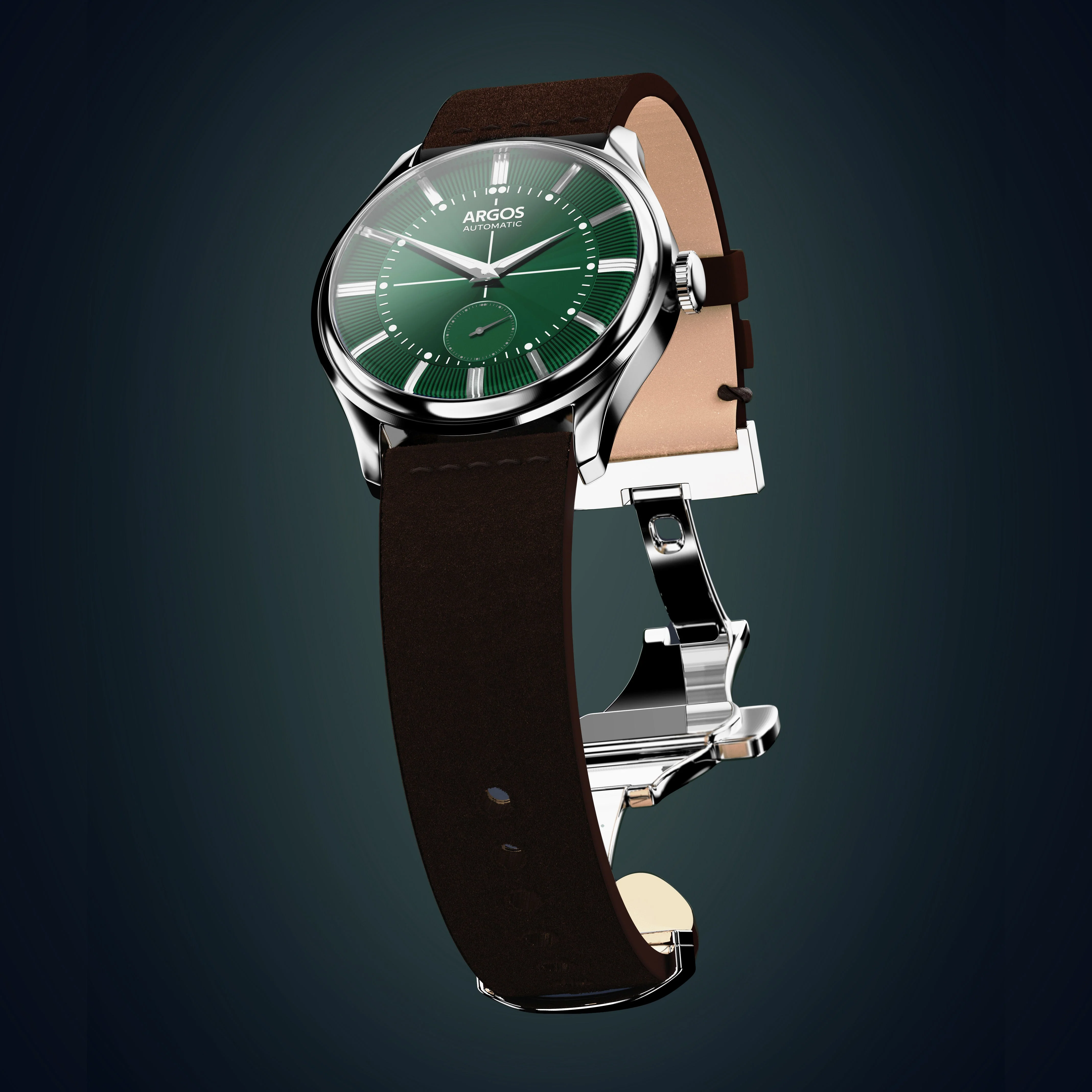 Apollo III - Olive Green Silver Leather - Image 4