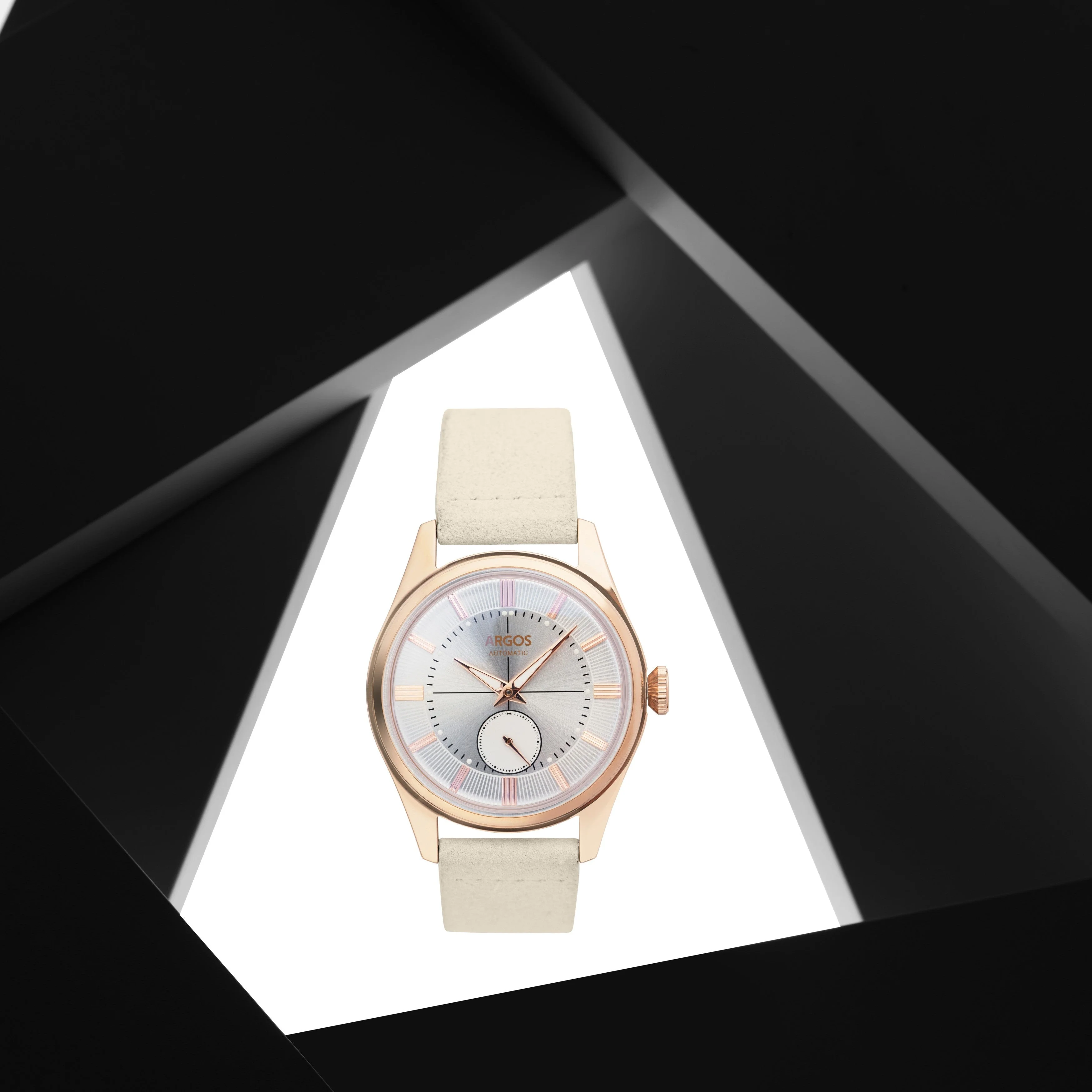 Apollo III - Pearl White Rose Gold Ivory Leather - Image 3
