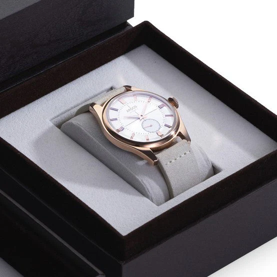 Apollo III - Pearl White Rose Gold Ivory Leather - Image 4