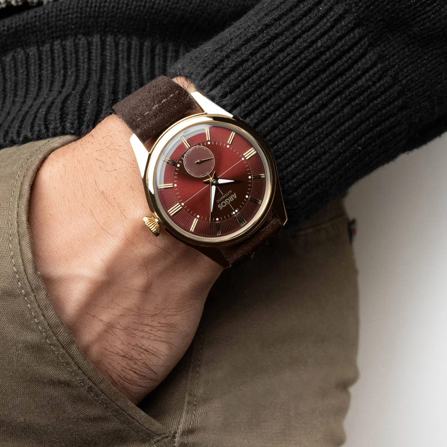 Apollo III - Wine Red Gold Leather - Image 6