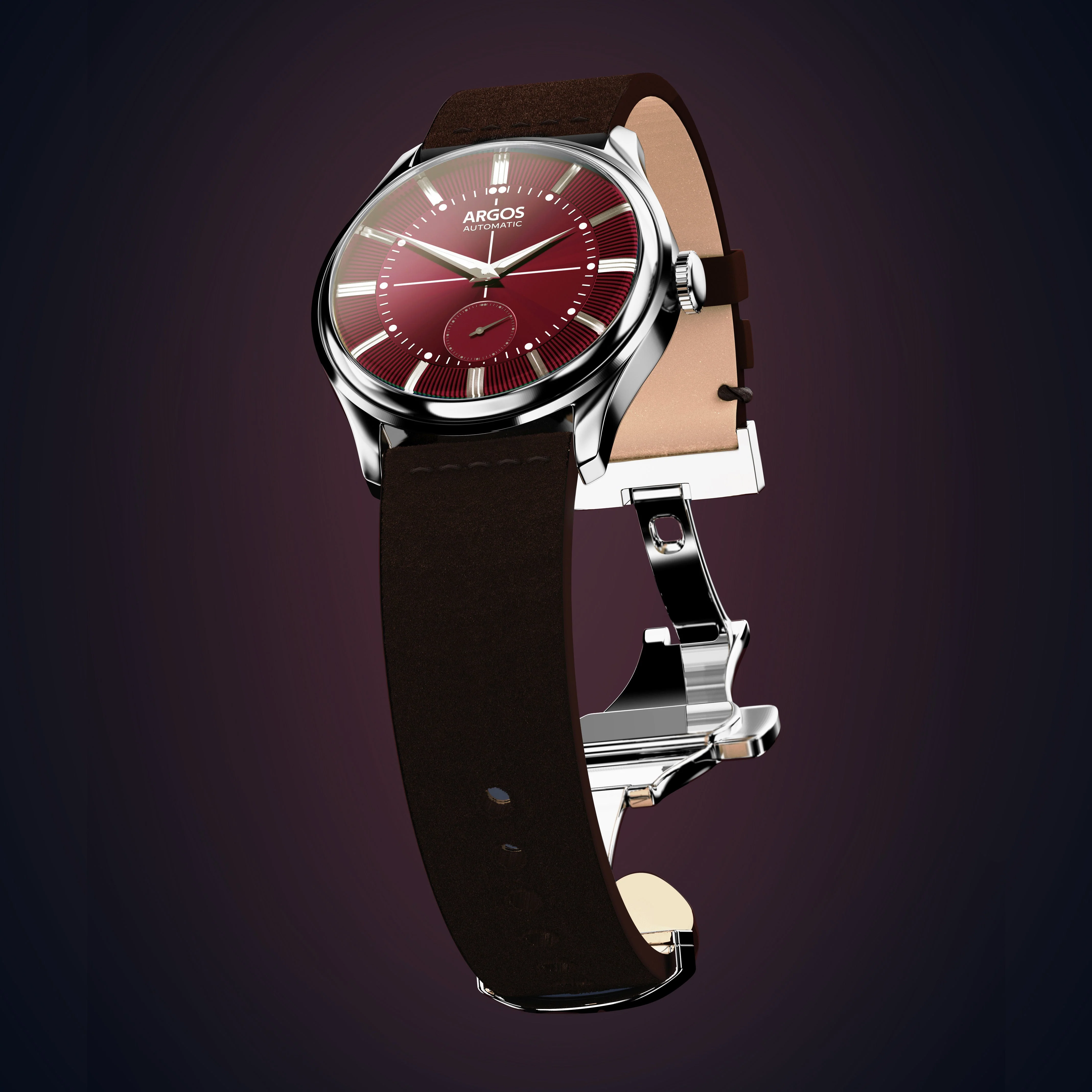 Apollo III - Wine Red Silver Leather - Image 4