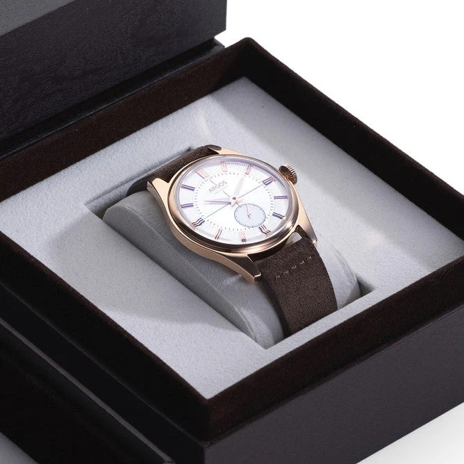 Apollo III - Pearl White Rose Gold Leather - Image 4
