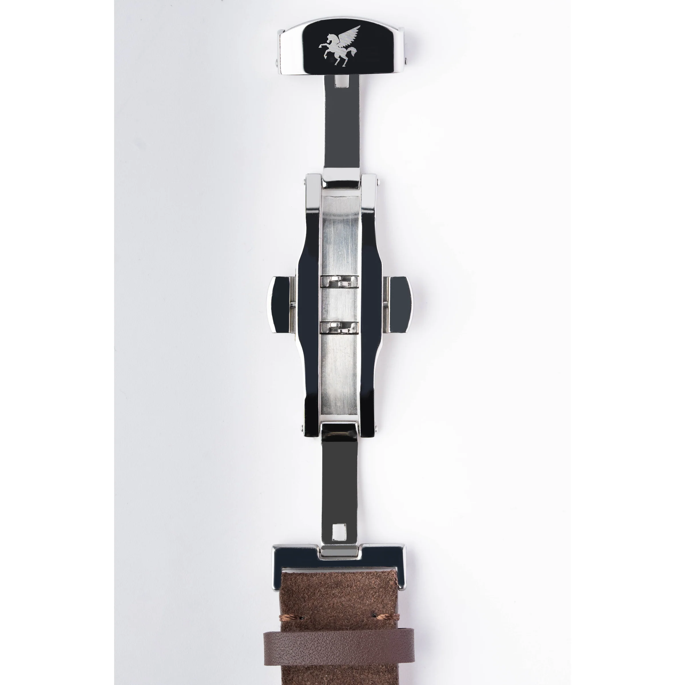 Hazel Brown Italian Suede Leather Strap w/ Butterfly Buckle - Image 3