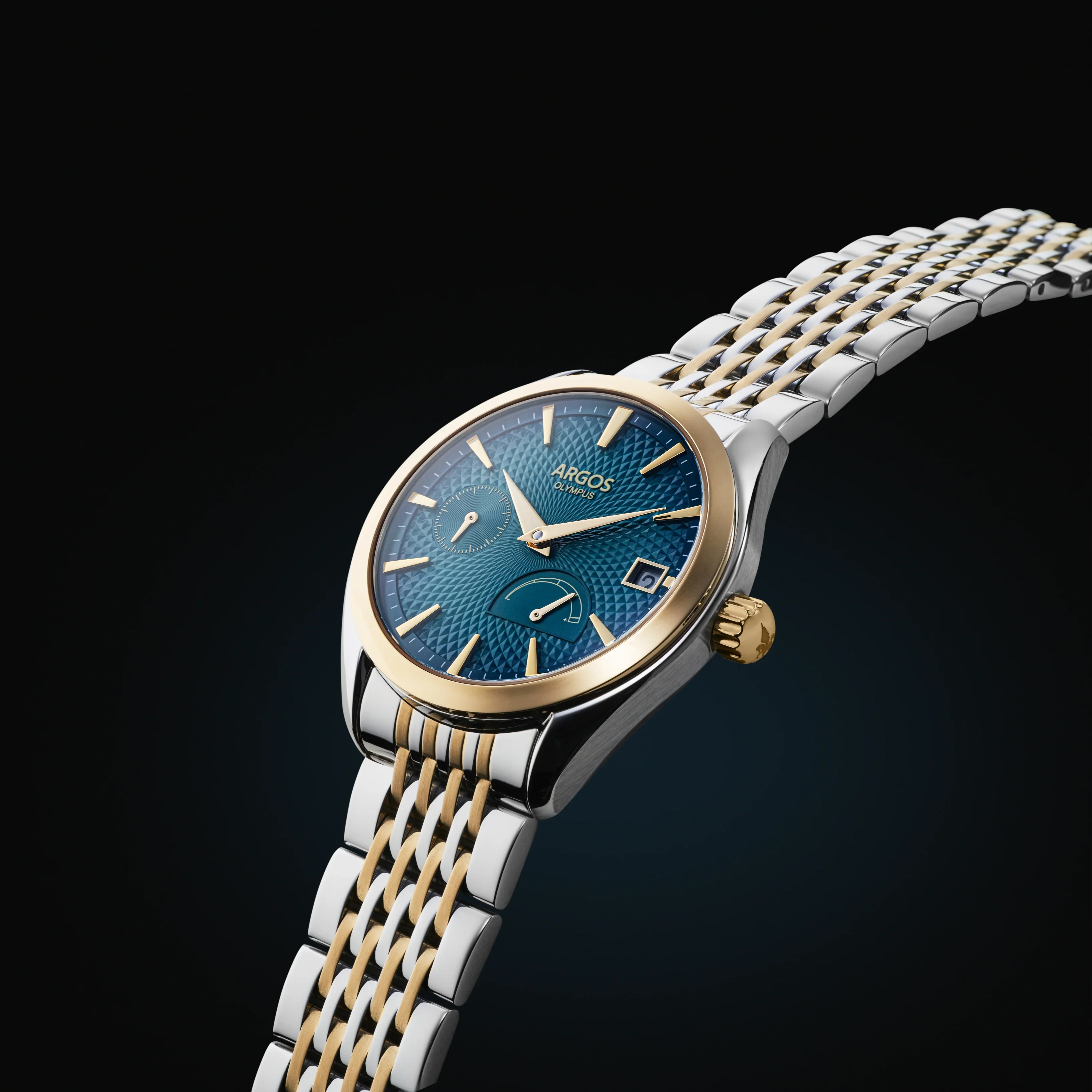 Olympus - Azure Blue Gold Two Tone Leather - Image 5