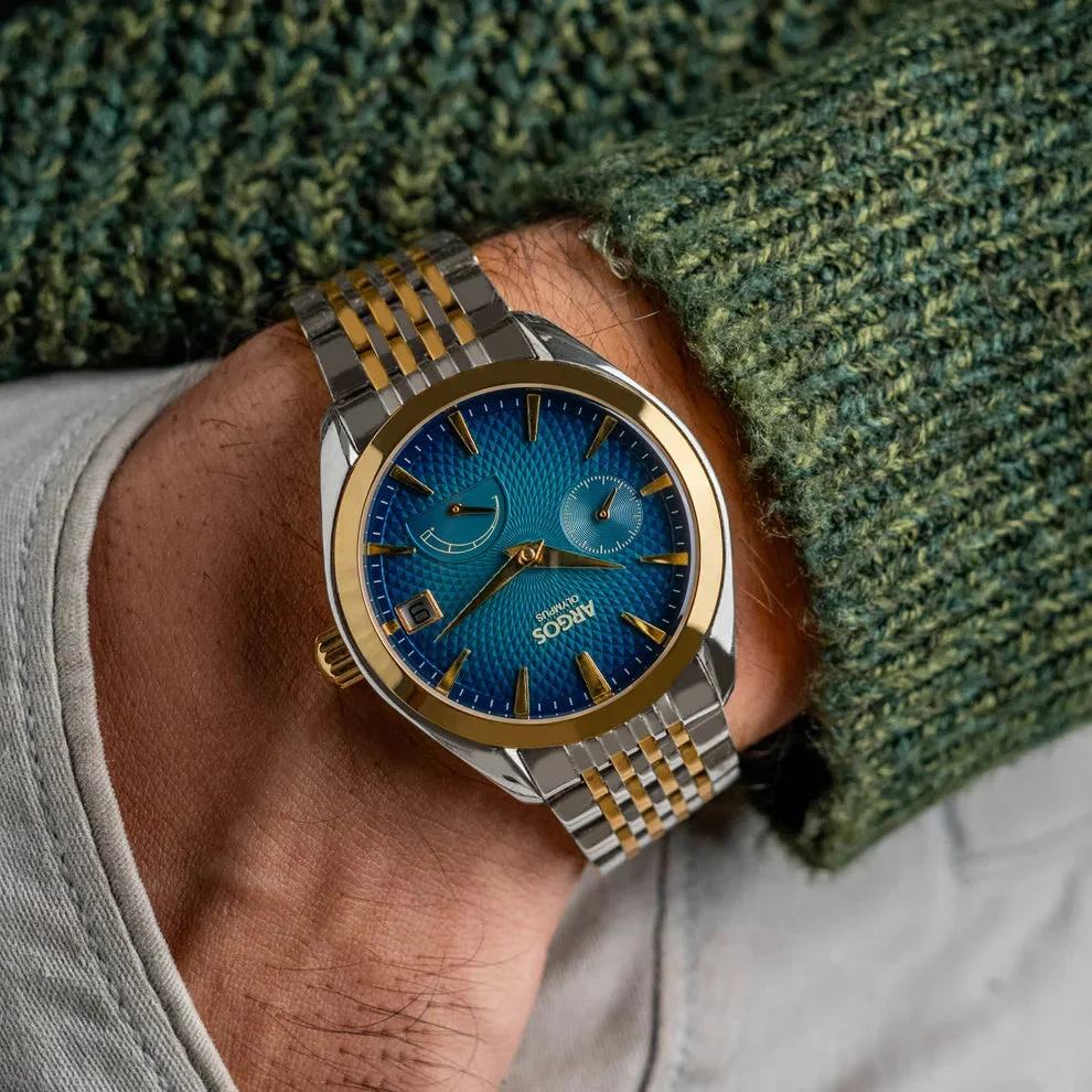 Olympus - Azure Blue Gold Two Tone Leather - Image 7