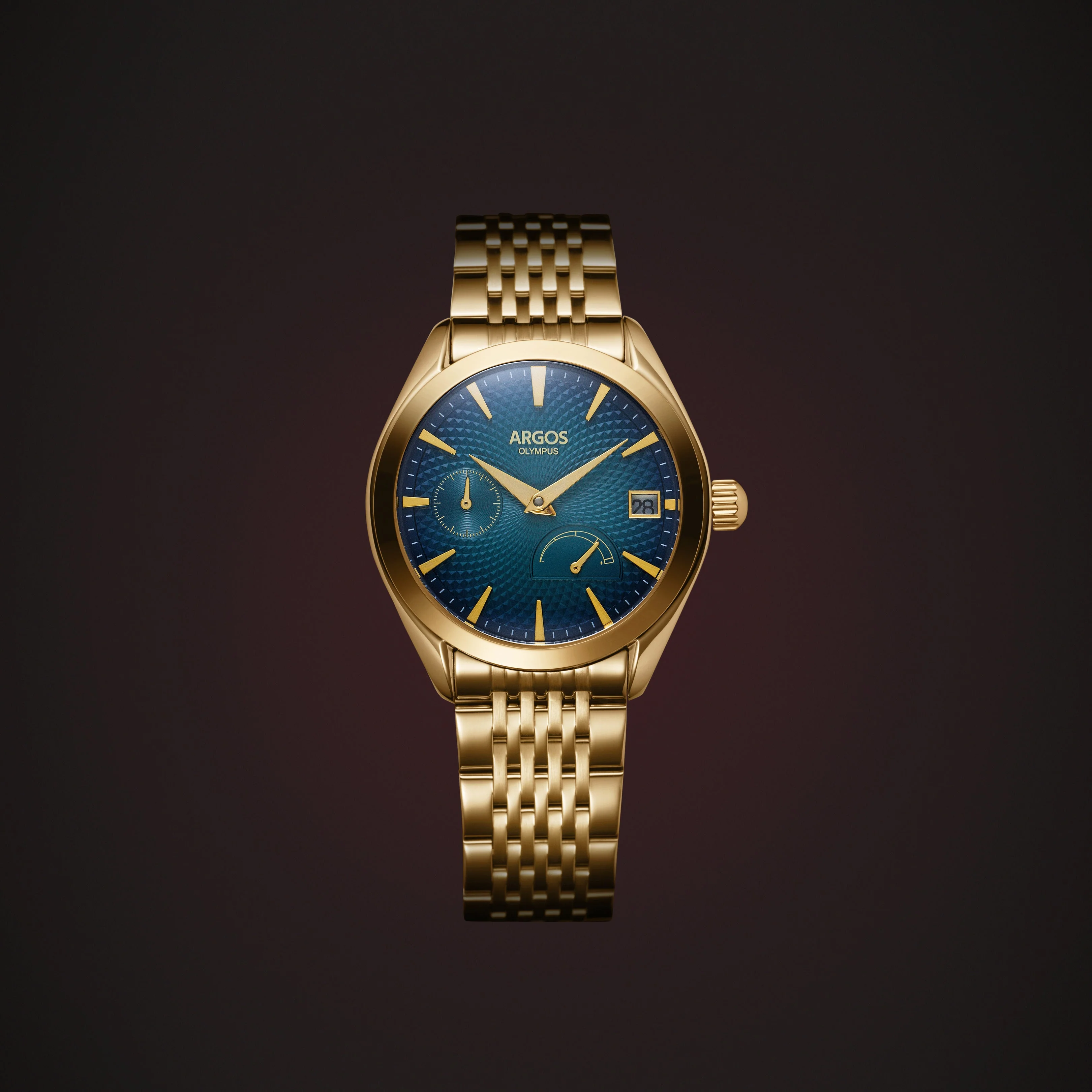Olympus - Azure Blue Gold Leather - Image 7