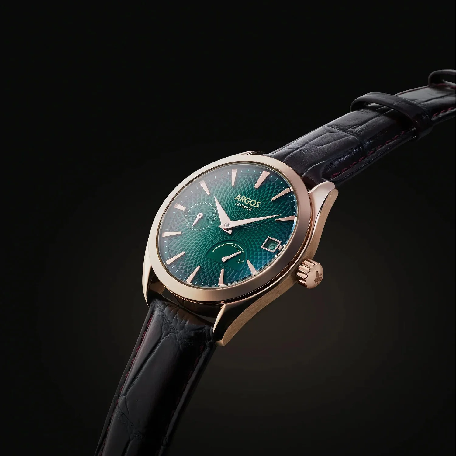 Olympus - Basil Green Rose Gold Leather - Image 4