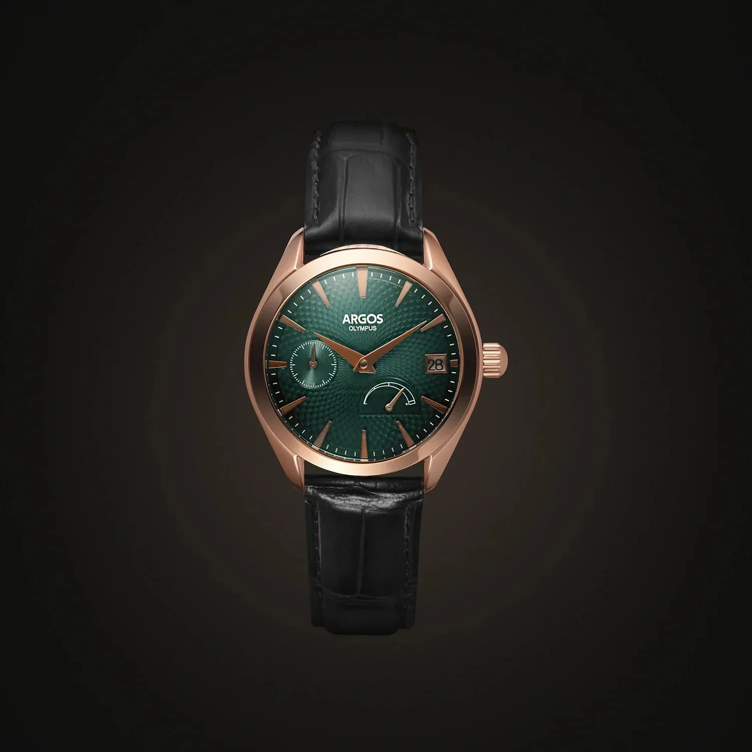 Olympus - Basil Green Rose Gold Leather - Image 5