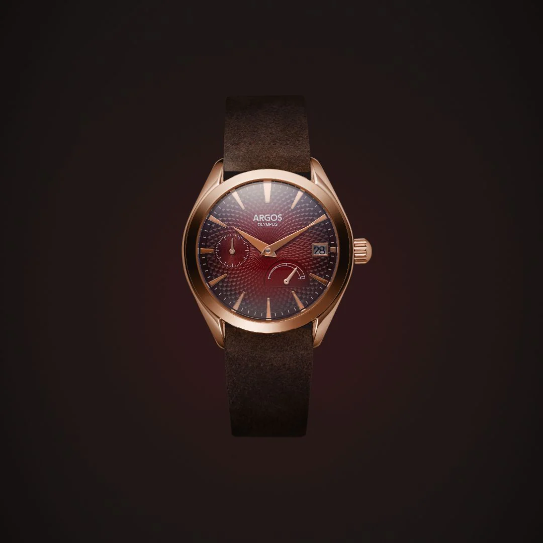Olympus - Carmine Red Rose Gold Leather - Image 4