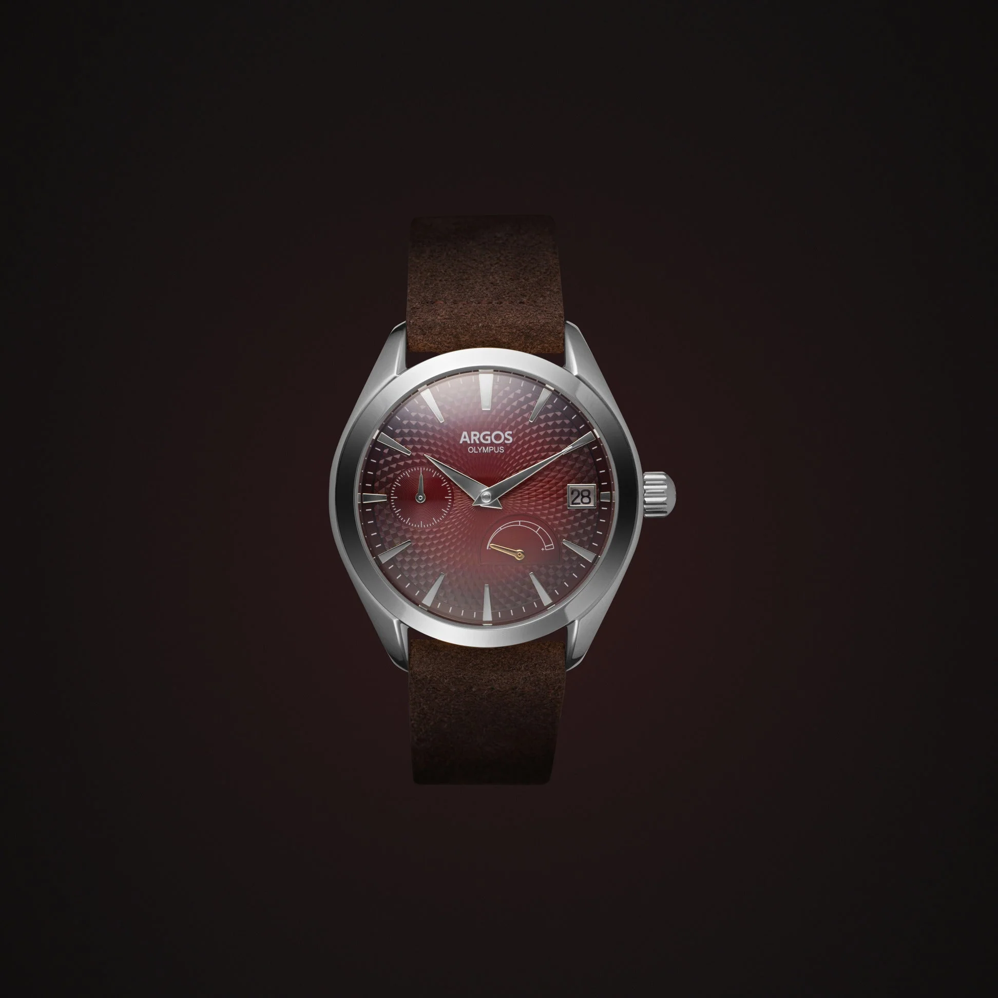 Olympus - Carmine Red Silver Leather - Image 5