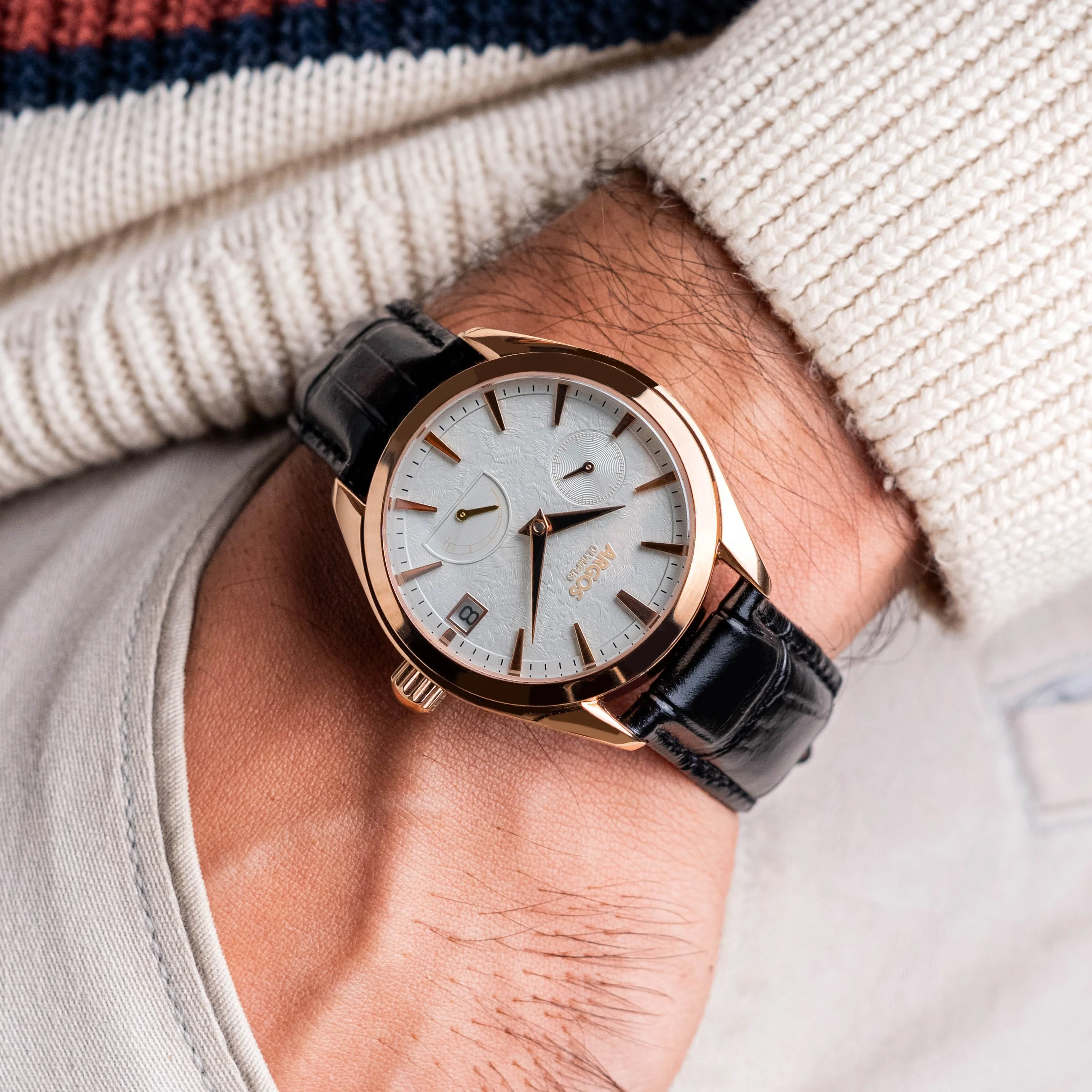 Olympus - Luxe White Rose Gold Leather - Image 4