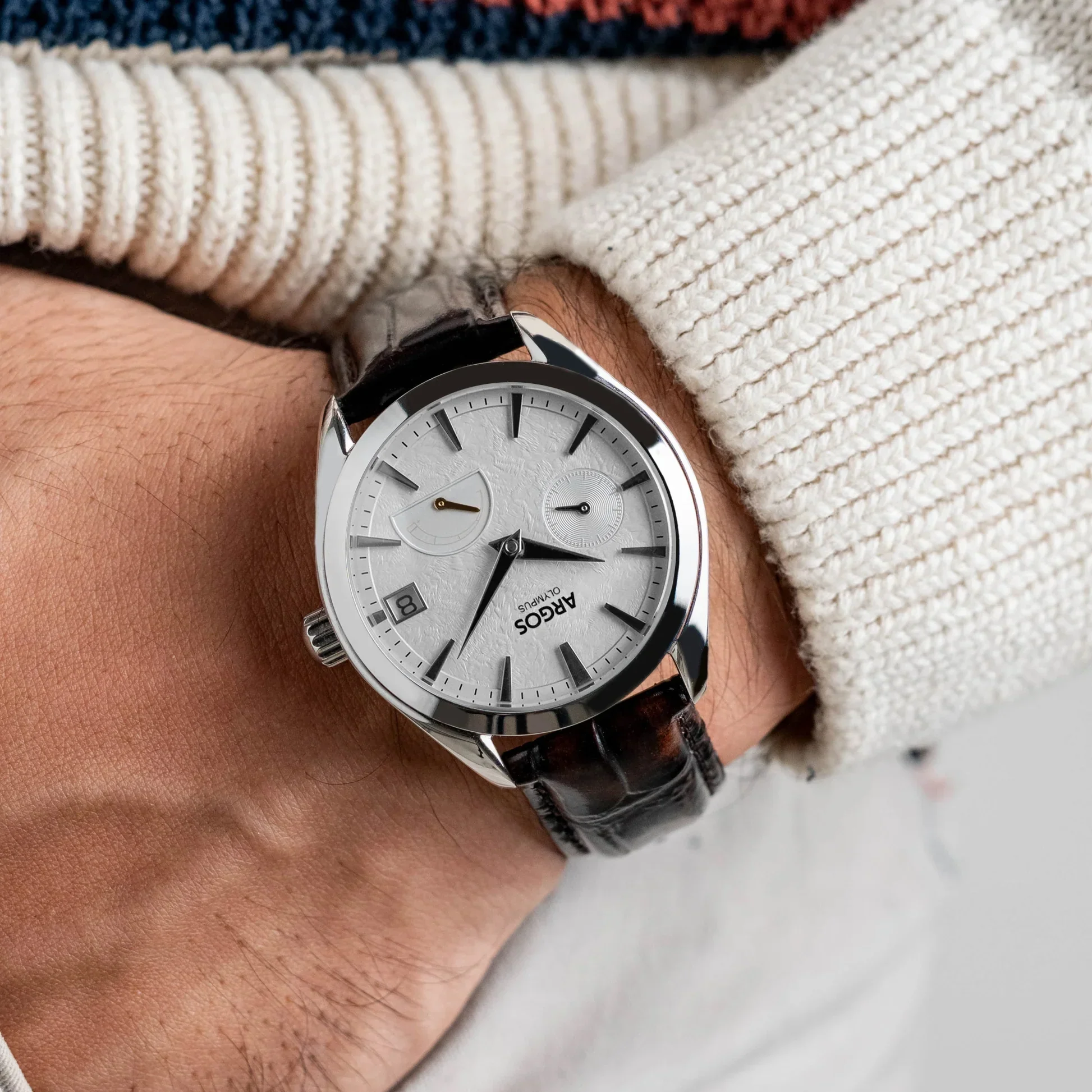 Olympus - Luxe White Silver Leather - Image 5