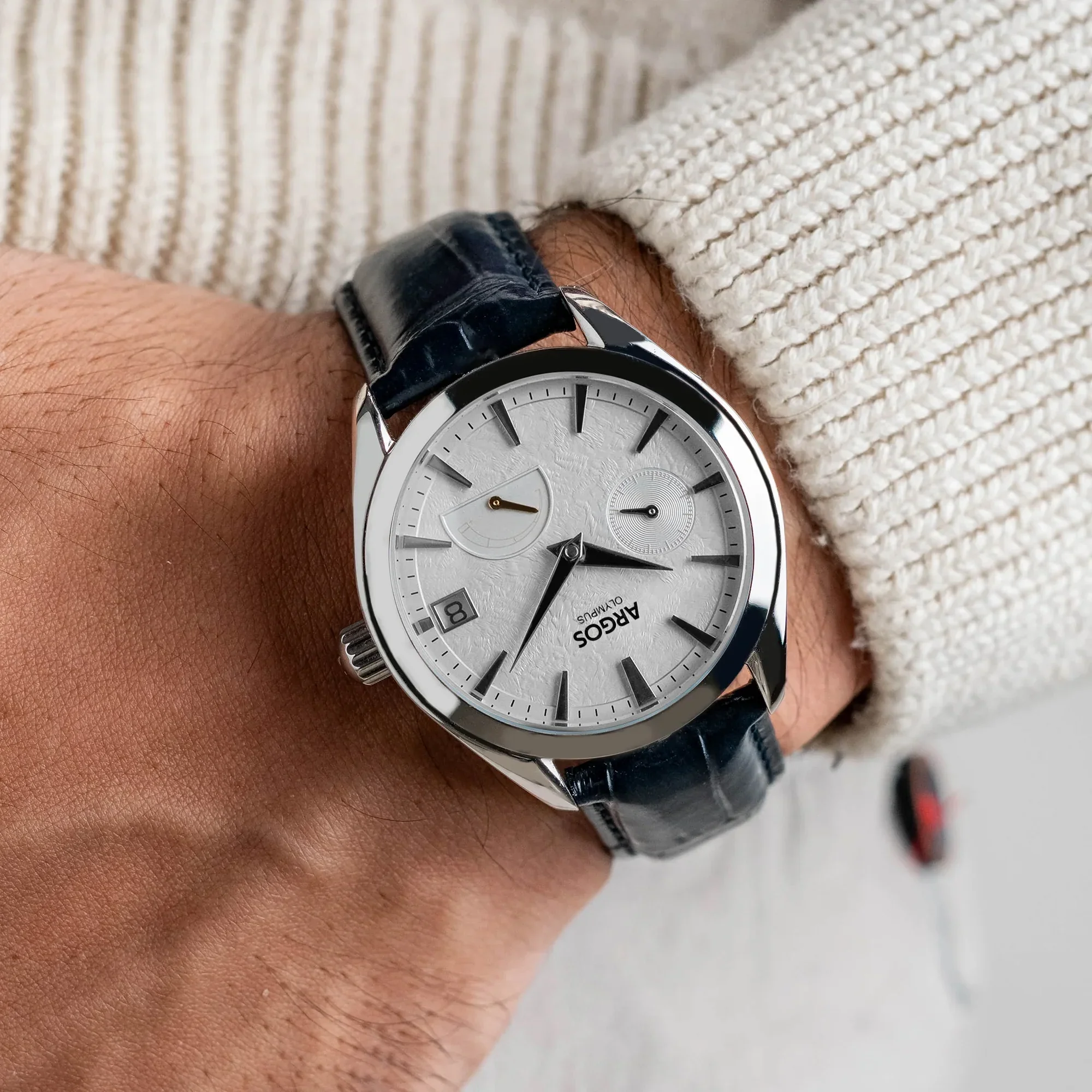 Olympus - Luxe White Silver Leather - Image 6