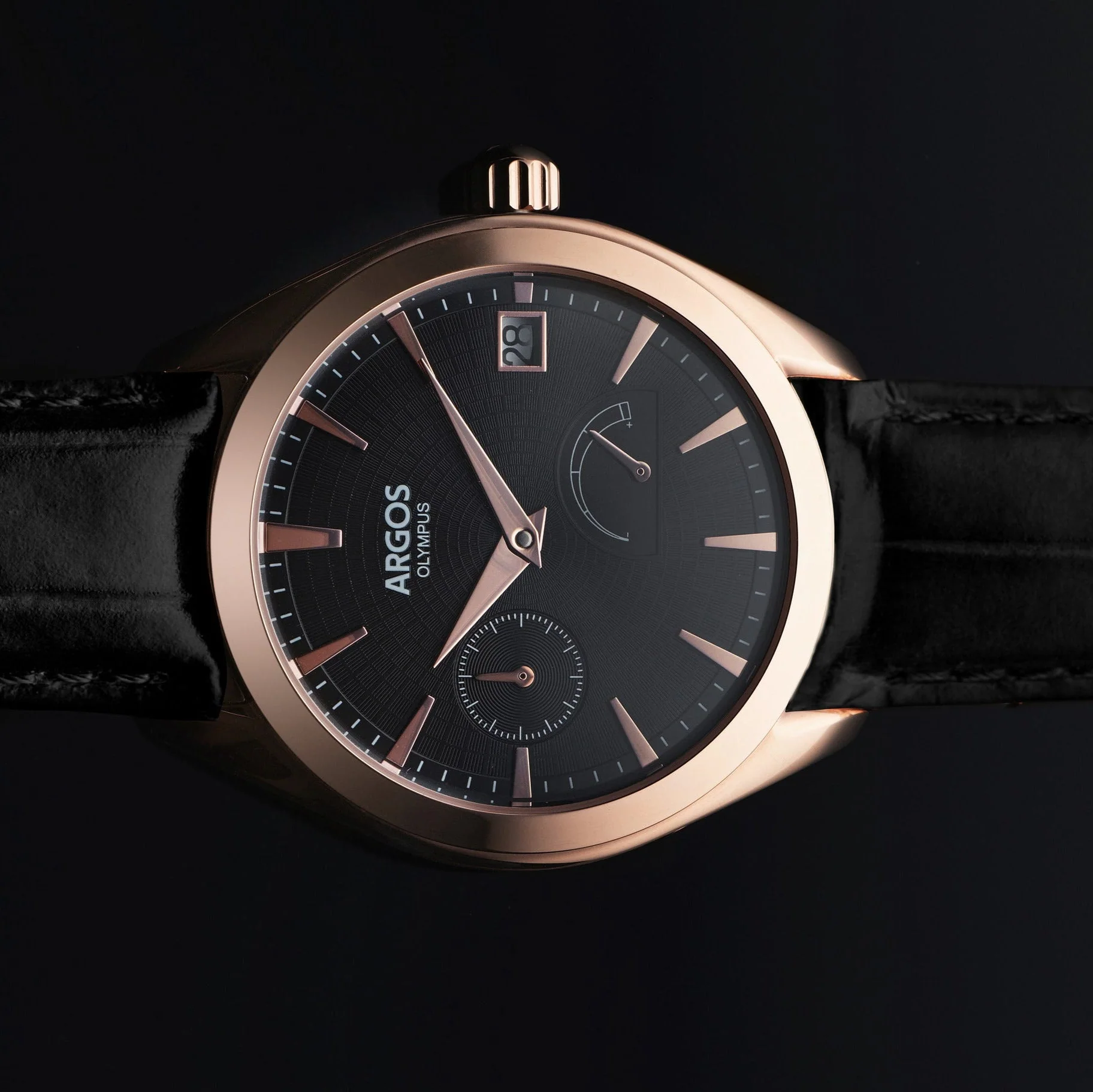 Olympus - Piano Black Rose Gold Leather - Image 4
