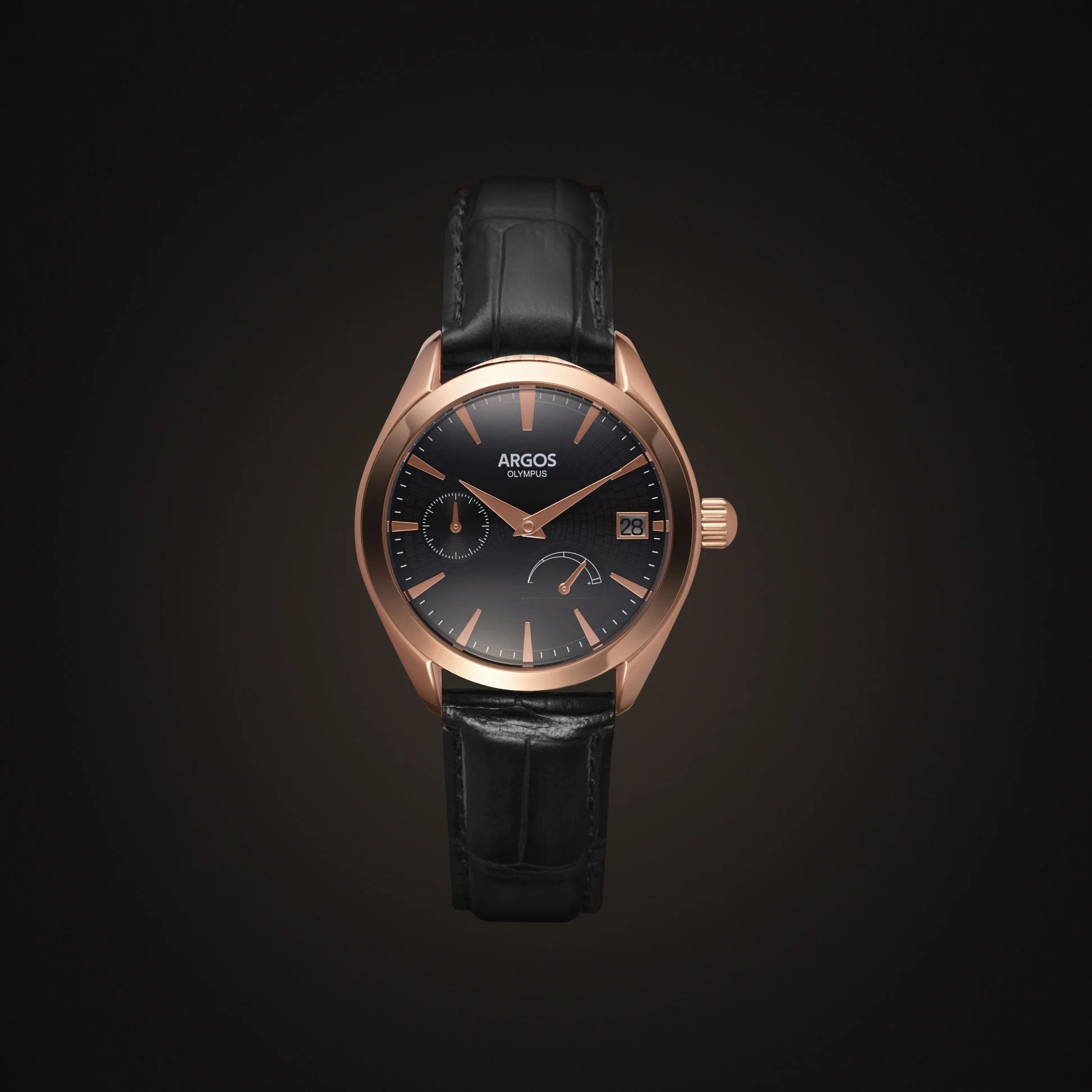 Olympus - Piano Black Rose Gold Leather - Image 5
