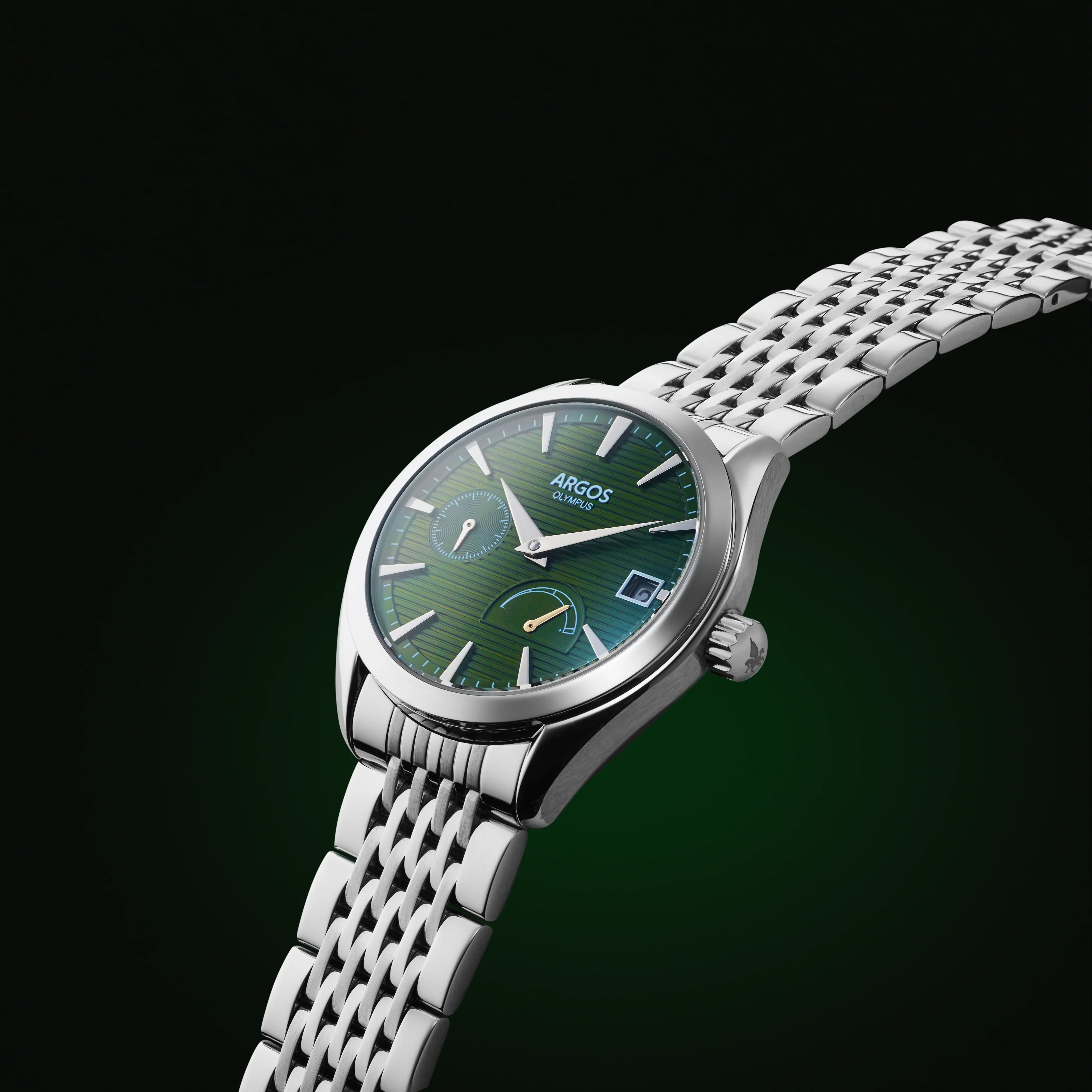 Olympus - Pine Green Silver Leather - Image 4