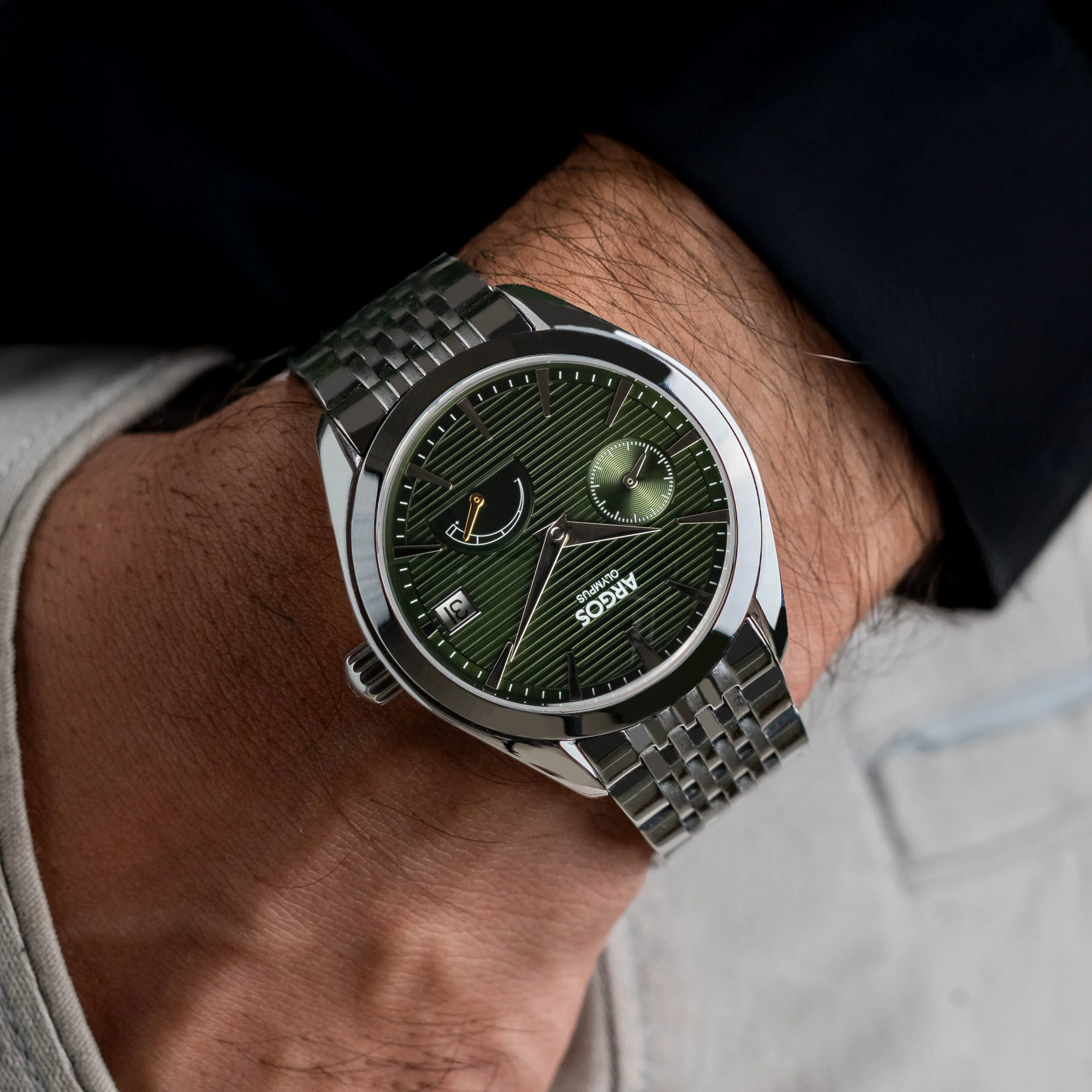 Olympus - Pine Green Silver Leather - Image 6