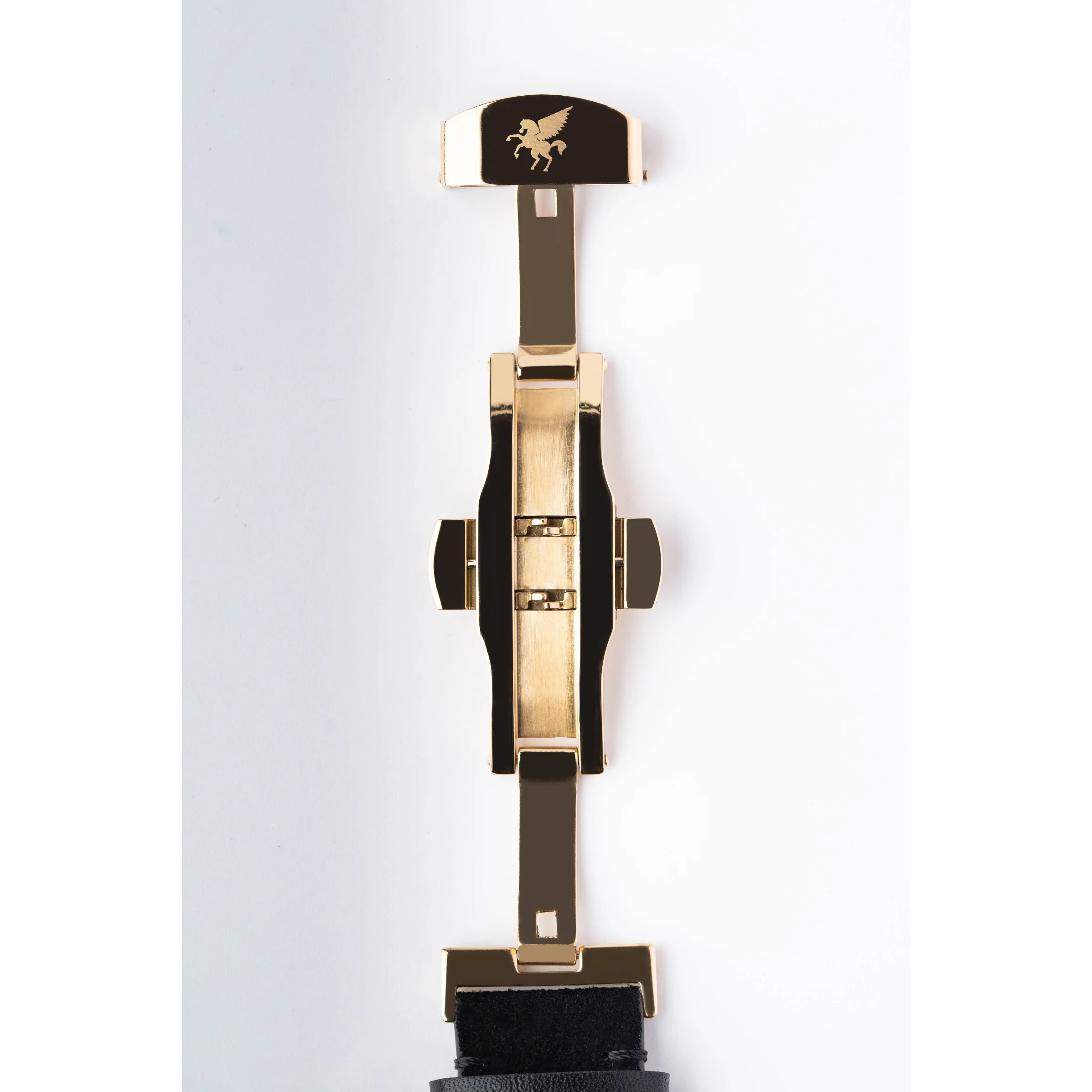 Onyx Black Italian Suede Leather Strap w/ Butterfly Buckle - Image 6